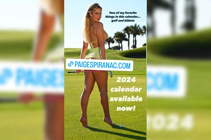 Paige Spiranac, nuovo calendario 2024