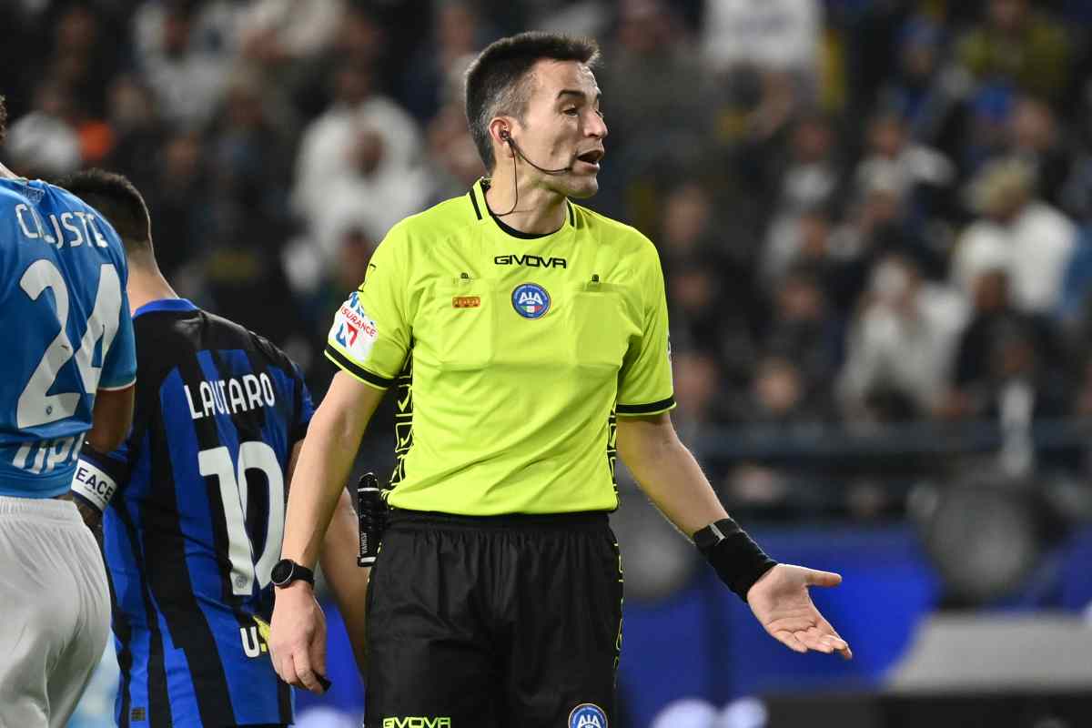 Arbitro Rapuano Napoli-Inter: polemiche per il suo arbitraggio