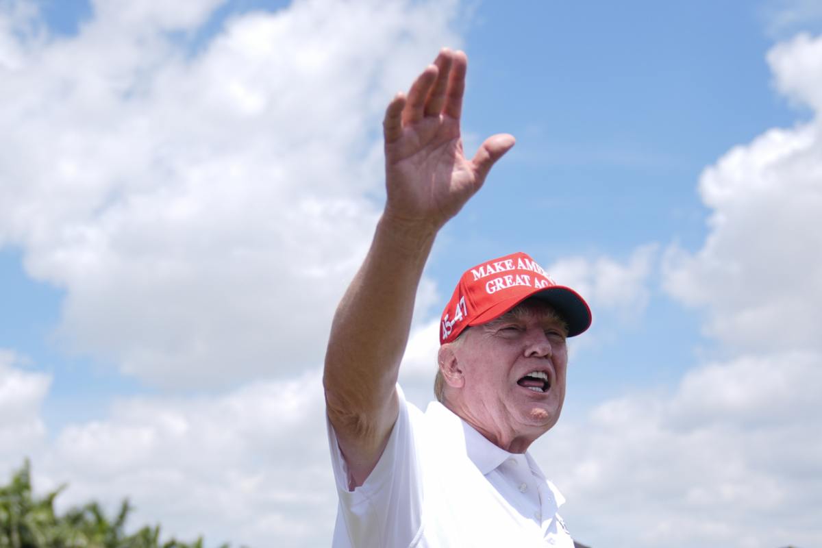 Donald Trump sul campo da golf