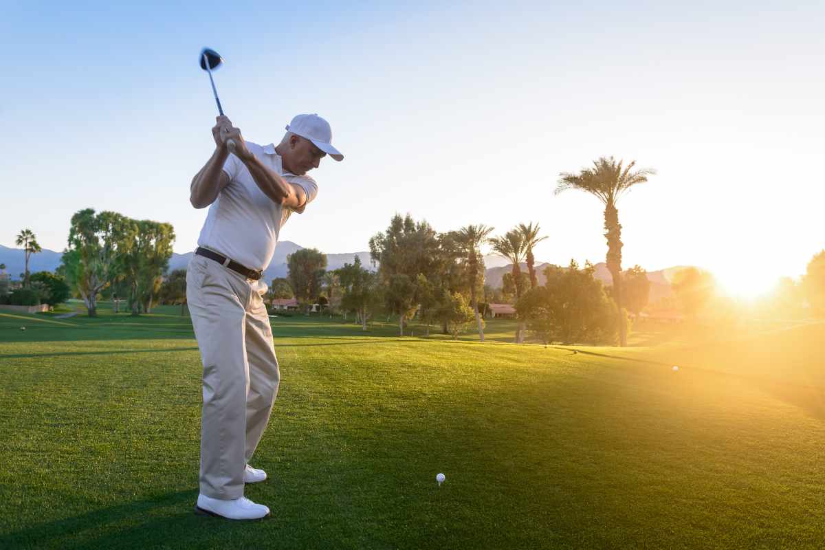 Un Giocatore di golf in azione