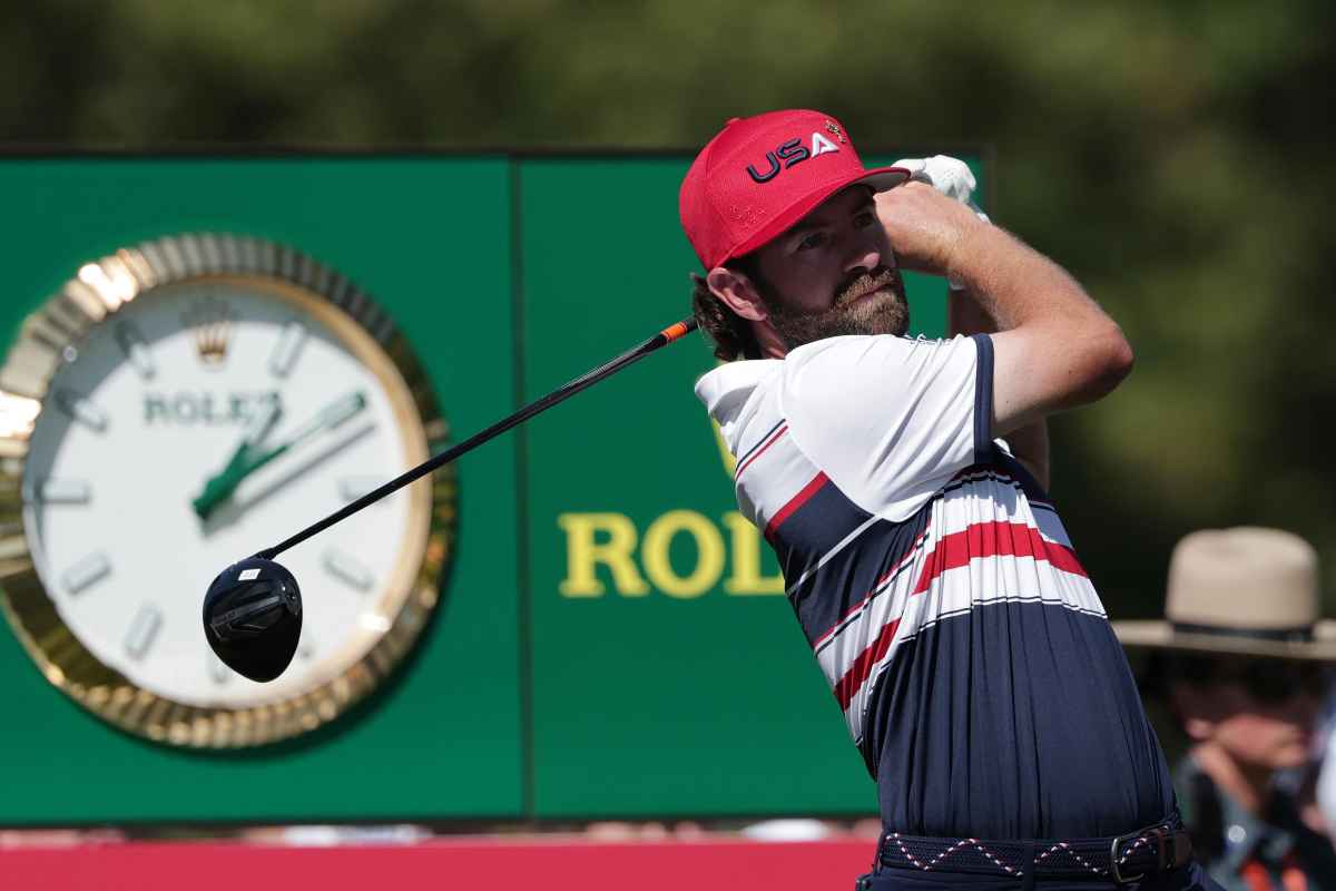 Giocatore di golf impegnato nella Ryder Cup