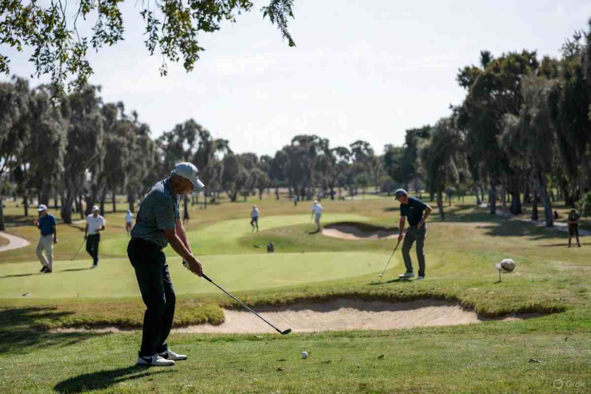 Giocatori di golf in una partita